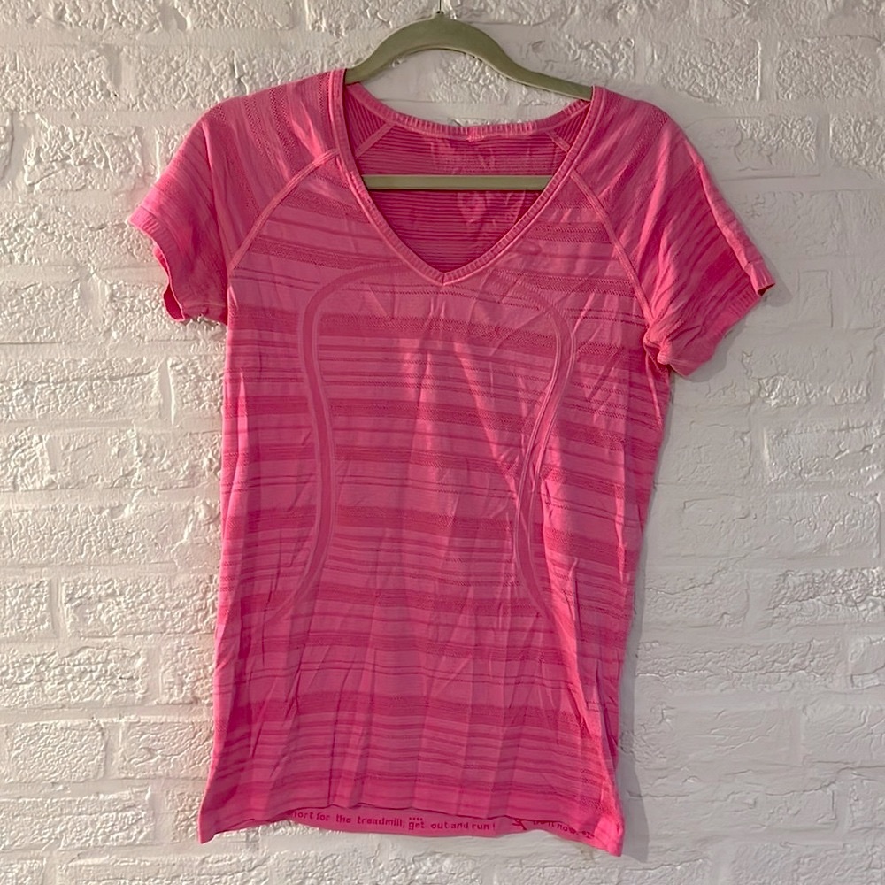 Pink Lululemon Workout Shirt